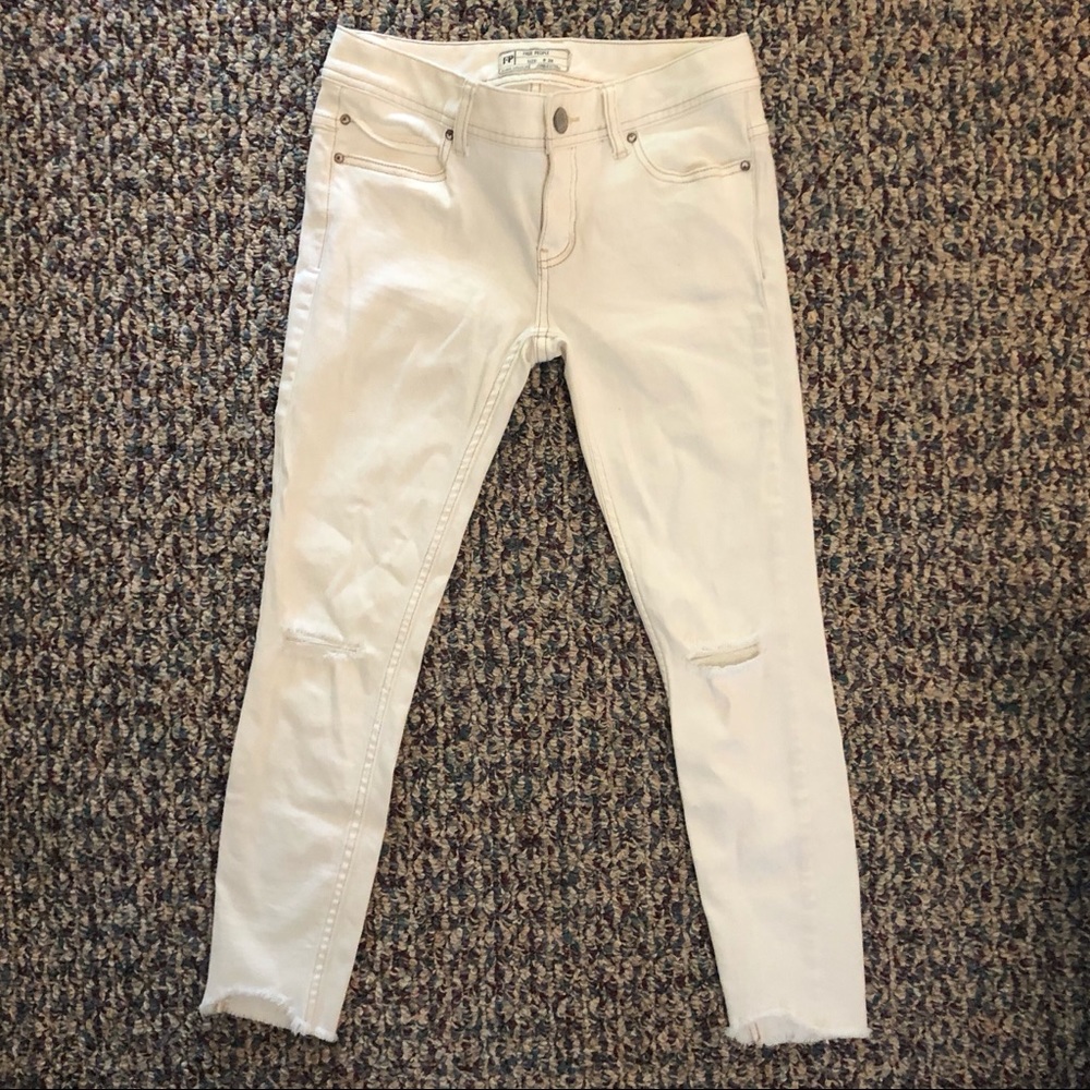 White Free People Skinny Jeans